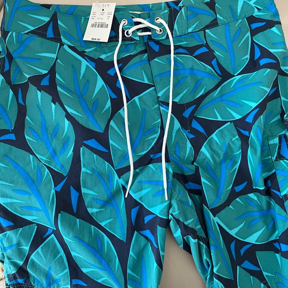 🆕 J Crew Original Swimwear Mens Board Shorts 31